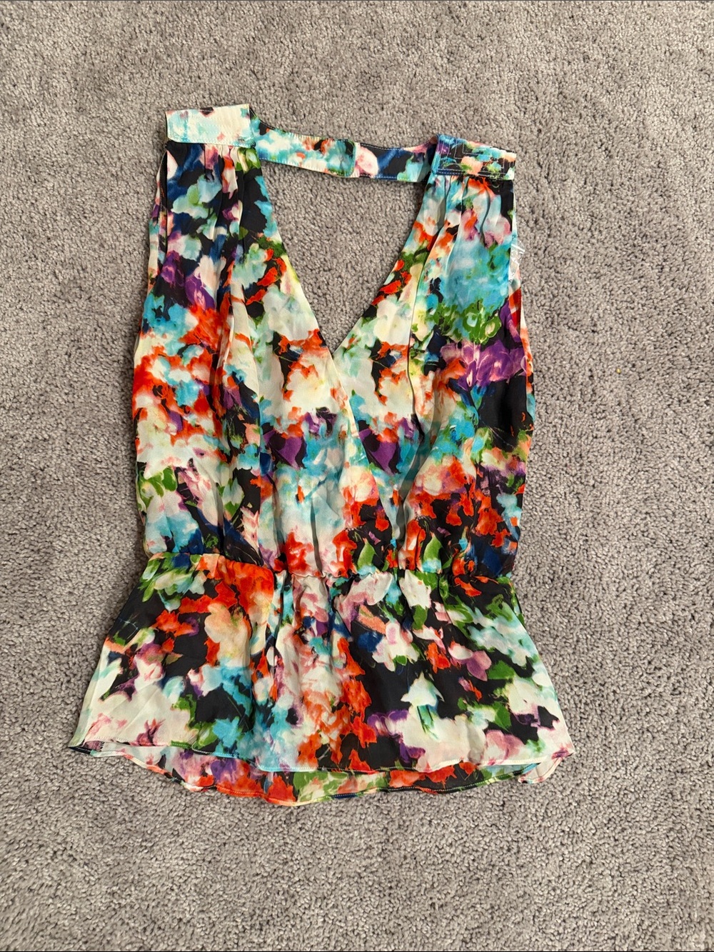 Parker Multicolor Floral V-Neck Sleeveless Camisole